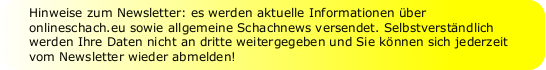 Schach Newsletter