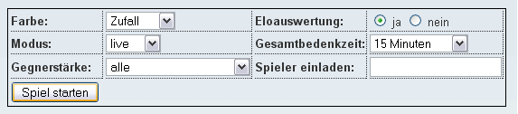 Spiel erstellen Screenshot
